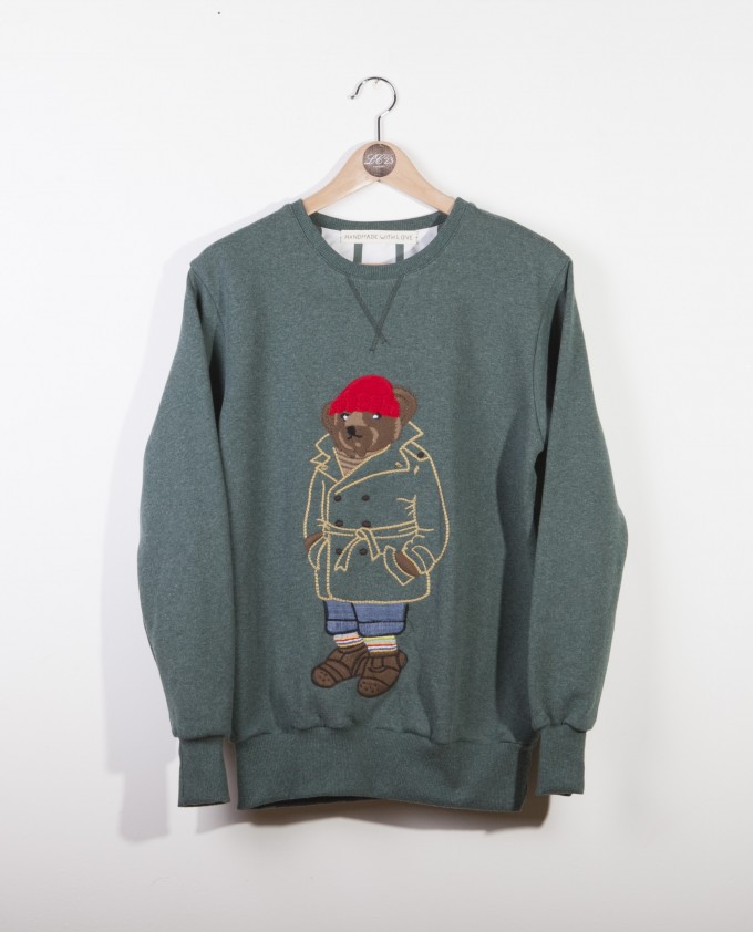 Trench T.B. green embroidered sweatshirt