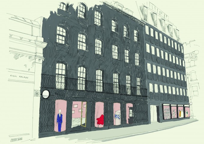 Albemarle street store drawing courtesy © Paul Smith Limited