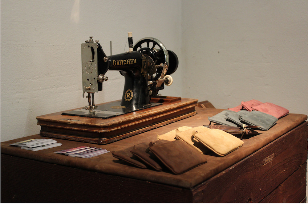 Old Sewing Machinw with Clutch Wallet