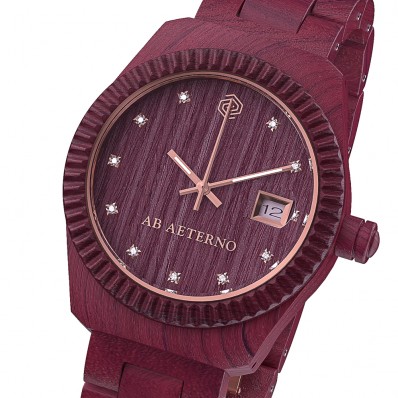 TRAMONTO Natural Purpleheart Orologio in Legno AB AETERNO