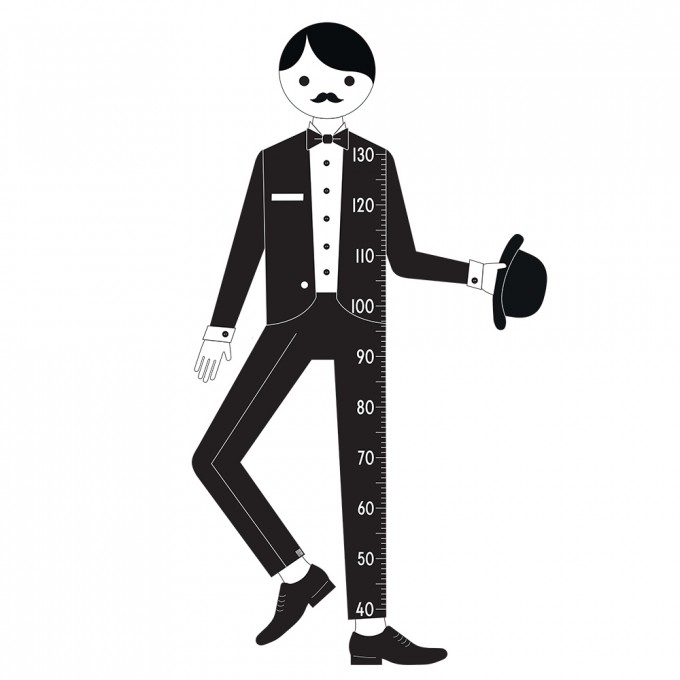 Measure man wallsticker 60 €