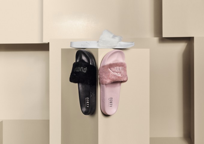 Rihanna_Fur Slides by FENTY Collection