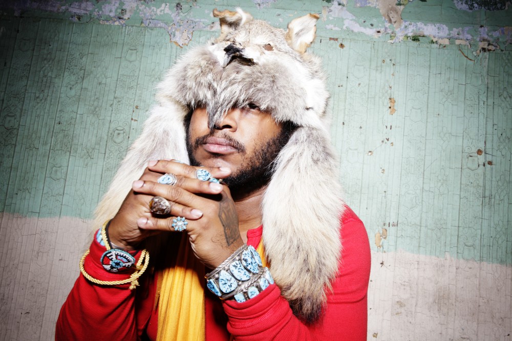 Thundercat poses for a portrait prior to his performance at Red Bull Sound Select presents Chicago, at Thalia Hall in Chicago, IL USA on 23 May, 2015.