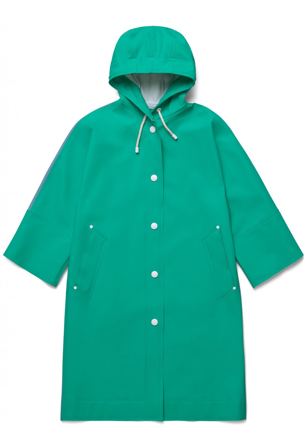 05 Stutterheim for Marni Spring18_Woman_VolumeCoat_EmeraldGreenBlock_Product