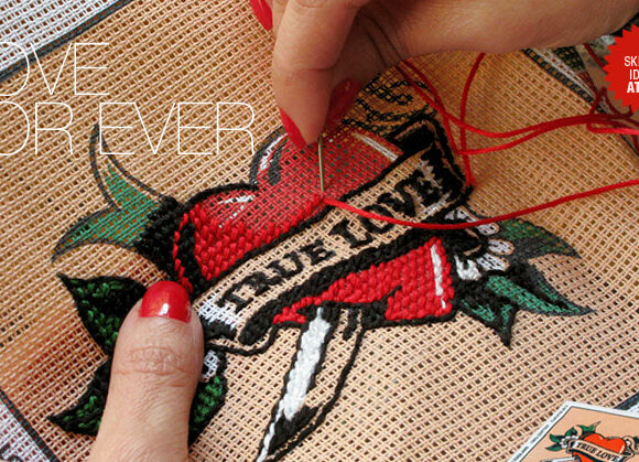 EMBROIDERY TATTOO CANVAS truelove