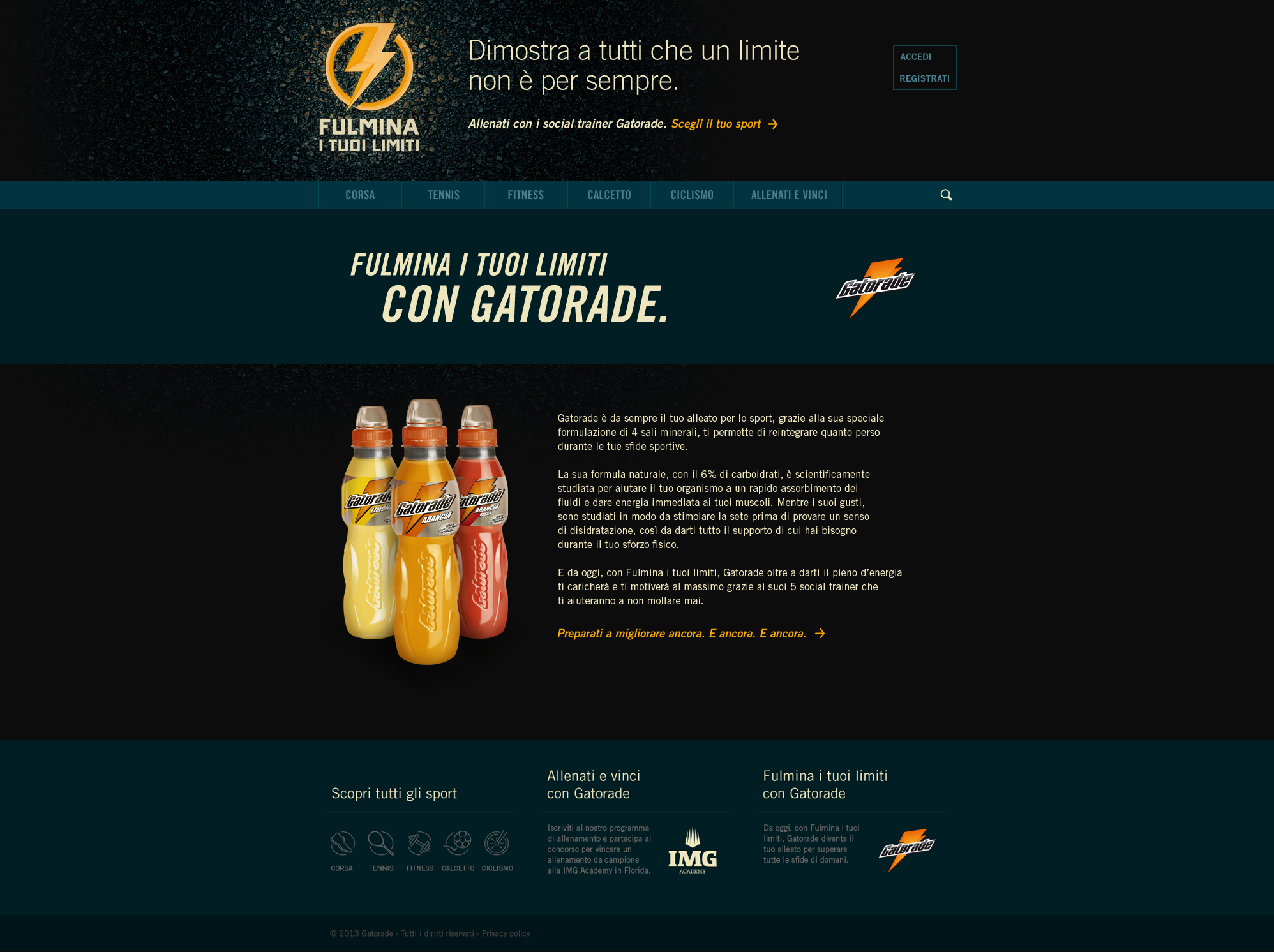 Allenati con “Fulmina i tuoi limiti” Gatorade_home