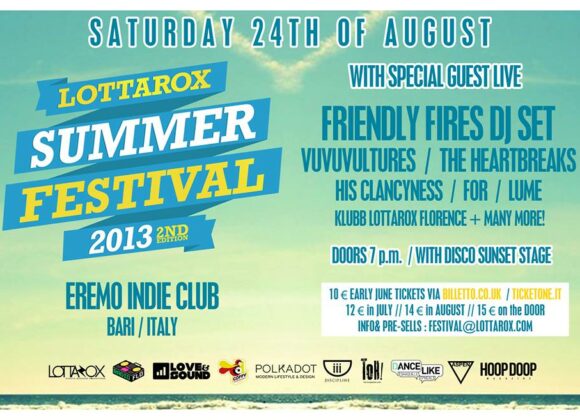 Lottarox Summer Festival 2013: Line up ufficiale lottarox-summer-festival