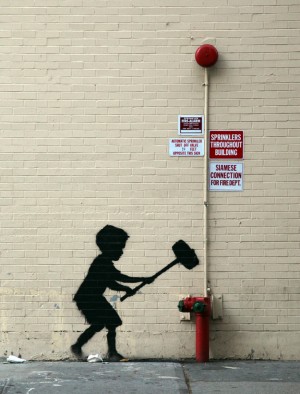 Banksy a New York Upper-West-Side.Sized
