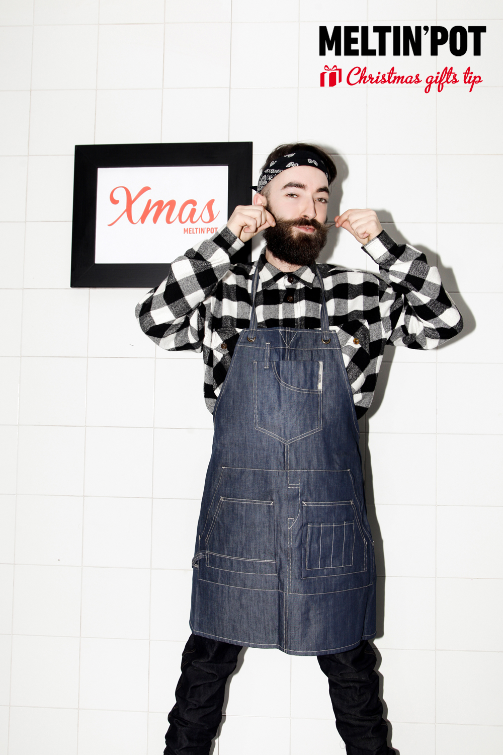 Xmas’ Wishlist – Grembiule da cucina in denim Meltin’Pot Apron-Xmas